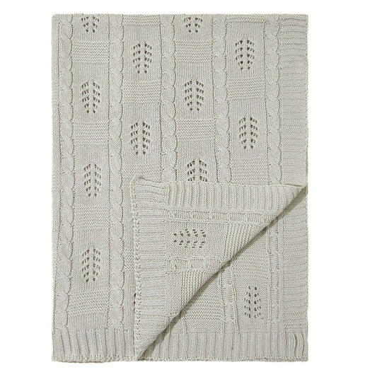 Knitted Baby Blanket With Hollow Out Design: New Solid Color Collection For All Seasons-0